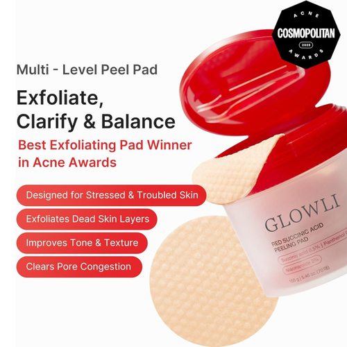 Red Succinic Acid + Panthenol Exfoliating Toner Pads