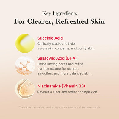 Red Succinic Acid + Panthenol Exfoliating Toner Pads