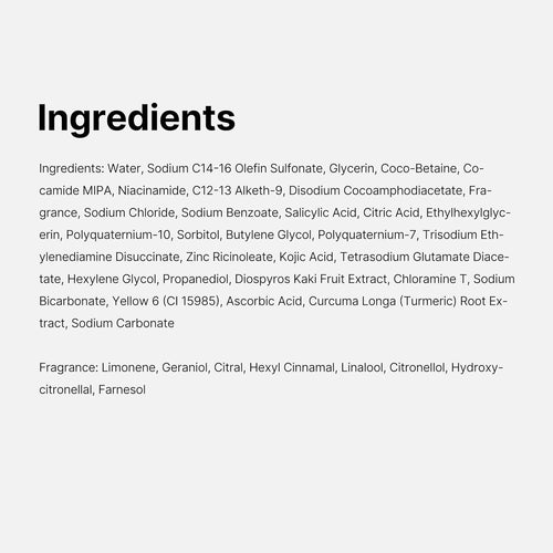 Kojic Acid Turmeric Brightening Body Wash