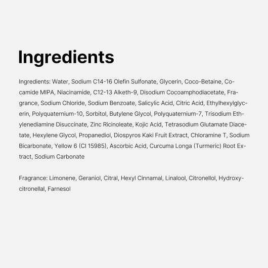 Kojic Acid Turmeric Brightening Body Wash